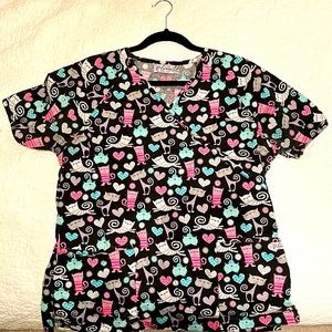 Cat scrub top